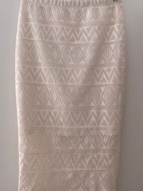 Guess Lace Pencil Skirt with Geometric Crochet